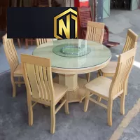 BỘ BÀN ĂN TRÒN CÓ ĐĨA XOAY SANG TRỌNG GIÁ TỐT